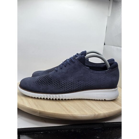 Cole Haan Mens Original Grand Stitchlite Wingtip Oxfords Bluet C207902 Size 9.5 - Picture 1 of 11